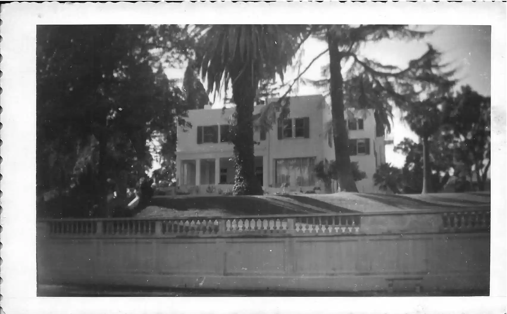 REAR VIEW OF THE MAIN AMBASSADOR BUILDING FROM THE LOWER GARDEN